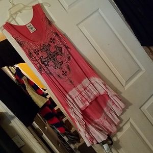 Pink cross top